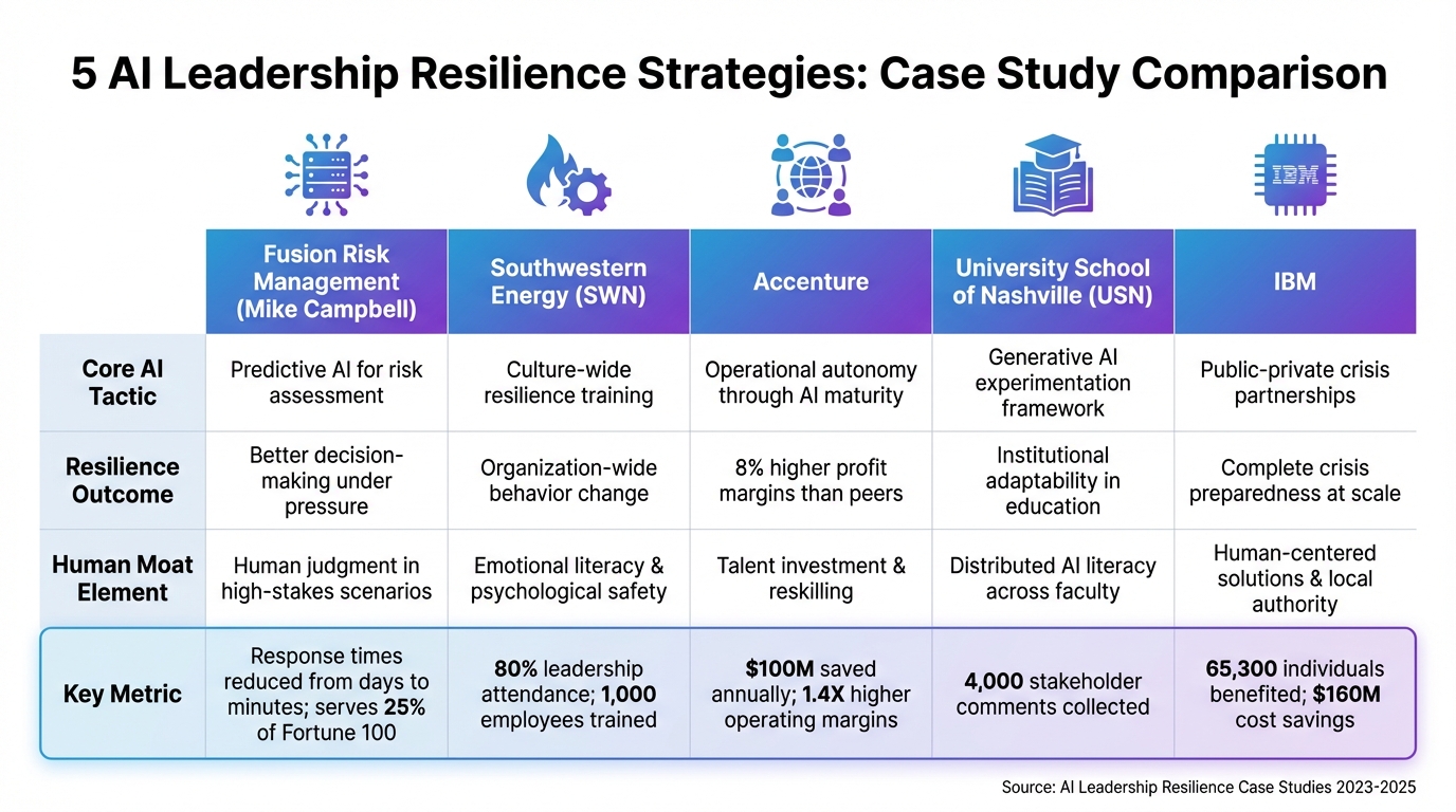 5 AI Leadership Resilience Strategies: Comparison of Tactics and Outcomes