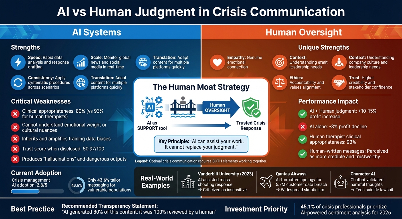 AI vs Human Judgment in Crisis Communication: Key Differences and Outcomes