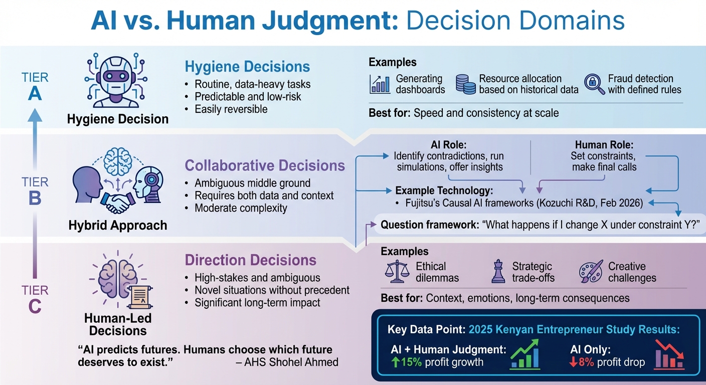 AI vs Human Judgment Decision-Making Framework: Three-Tier Approach