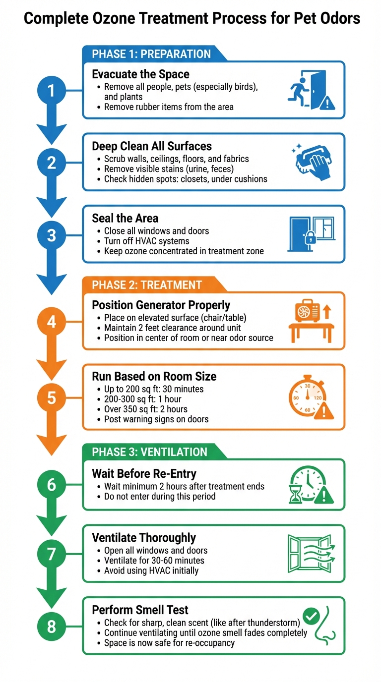 Step-by-Step Guide to Safe Ozone Treatment for Pet Odor Removal