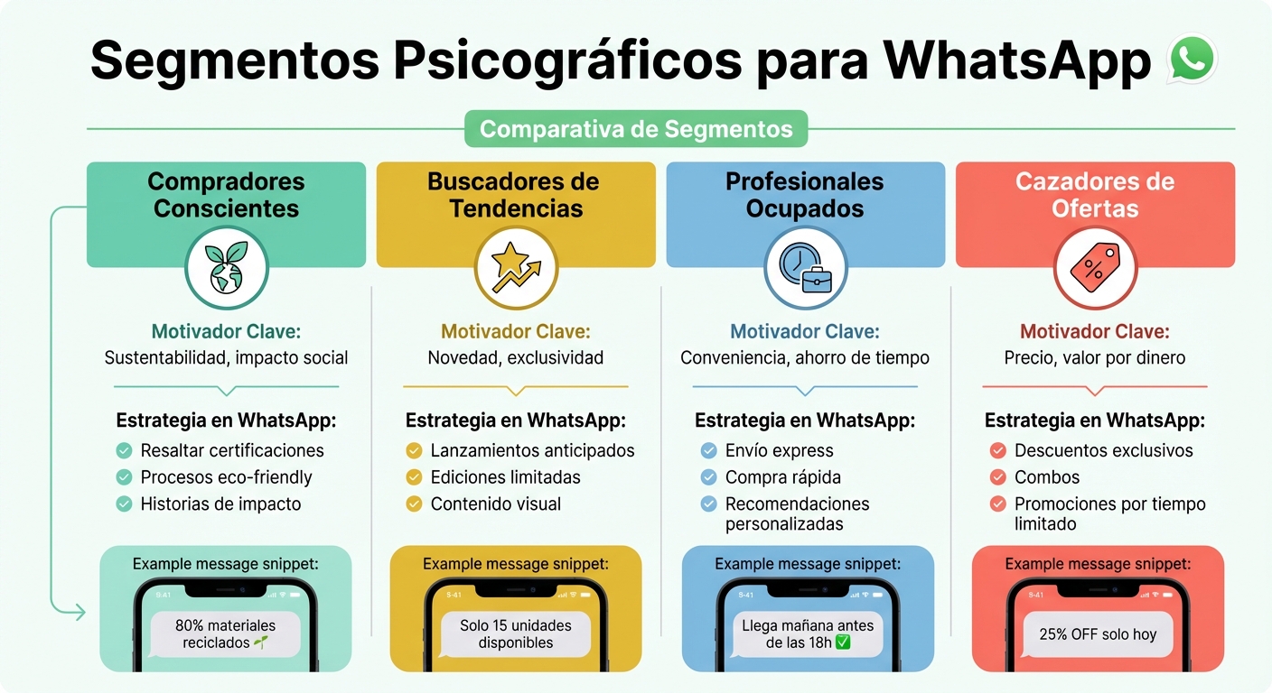 Segmentos psicográficos para campañas de WhatsApp: estrategias y motivadores clave