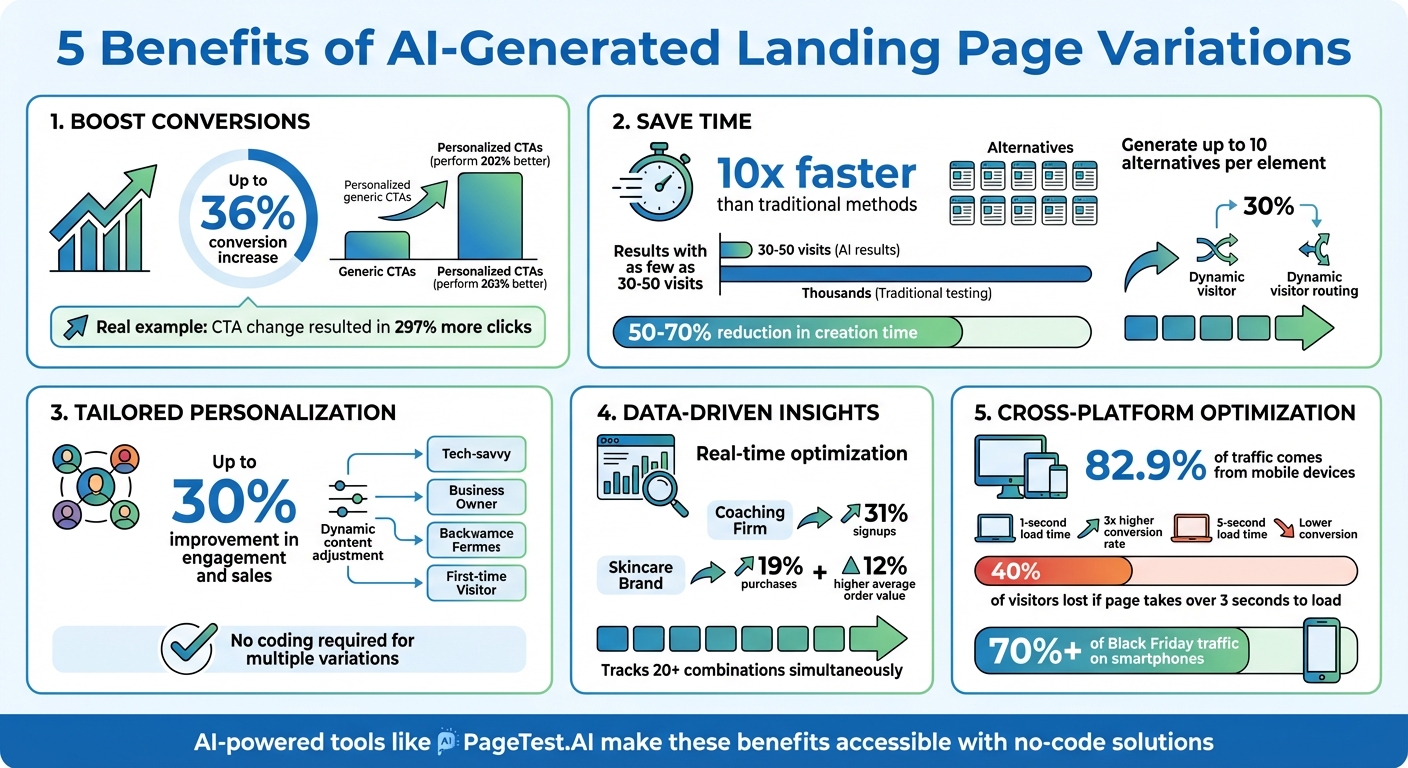 5 Key Benefits of AI-Generated Landing Pages: Statistics and Performance Metrics