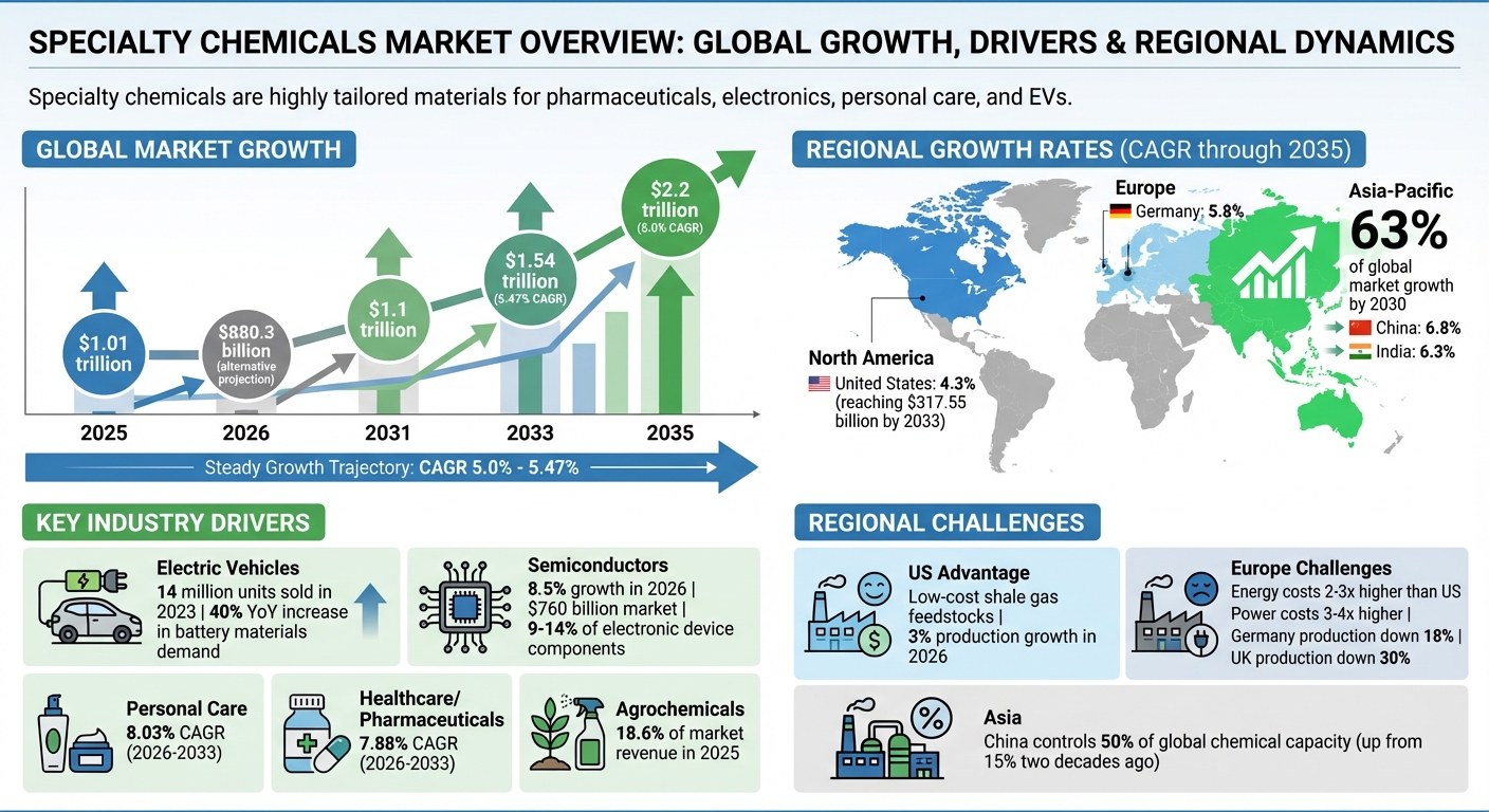 Global Specialty Chemicals Market Growth 2025-2035: Regional Trends and Key Industry Drivers