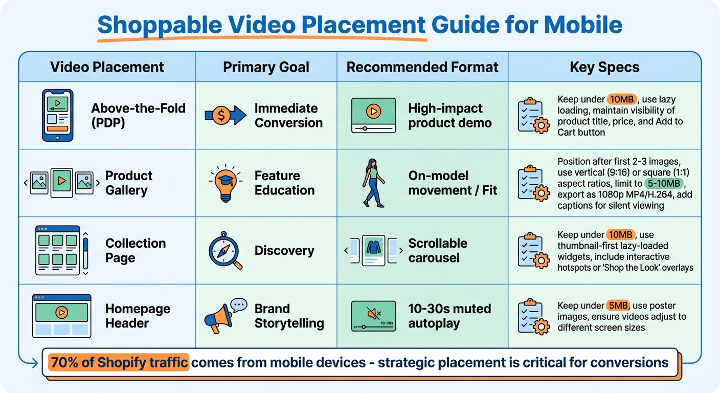 Shoppable Video Placement Guide for Mobile: Locations, Goals, and Formats