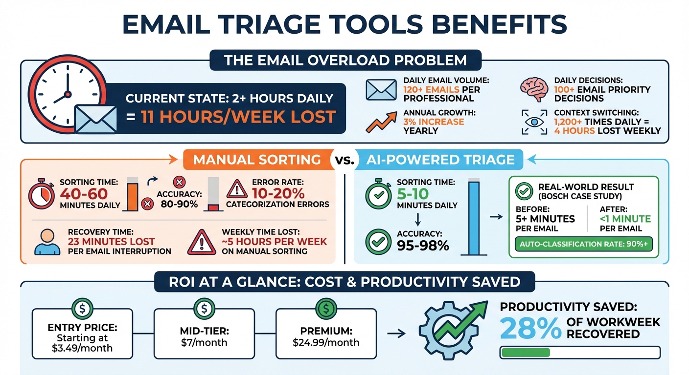 Email Triage Tools: Time Savings and ROI for Small Businesses