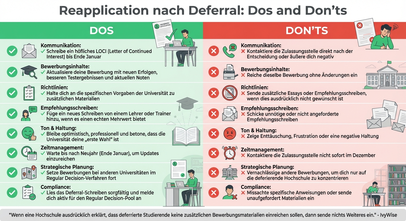 Reapplication After Deferral: Dos and Don'ts Comparison Guide