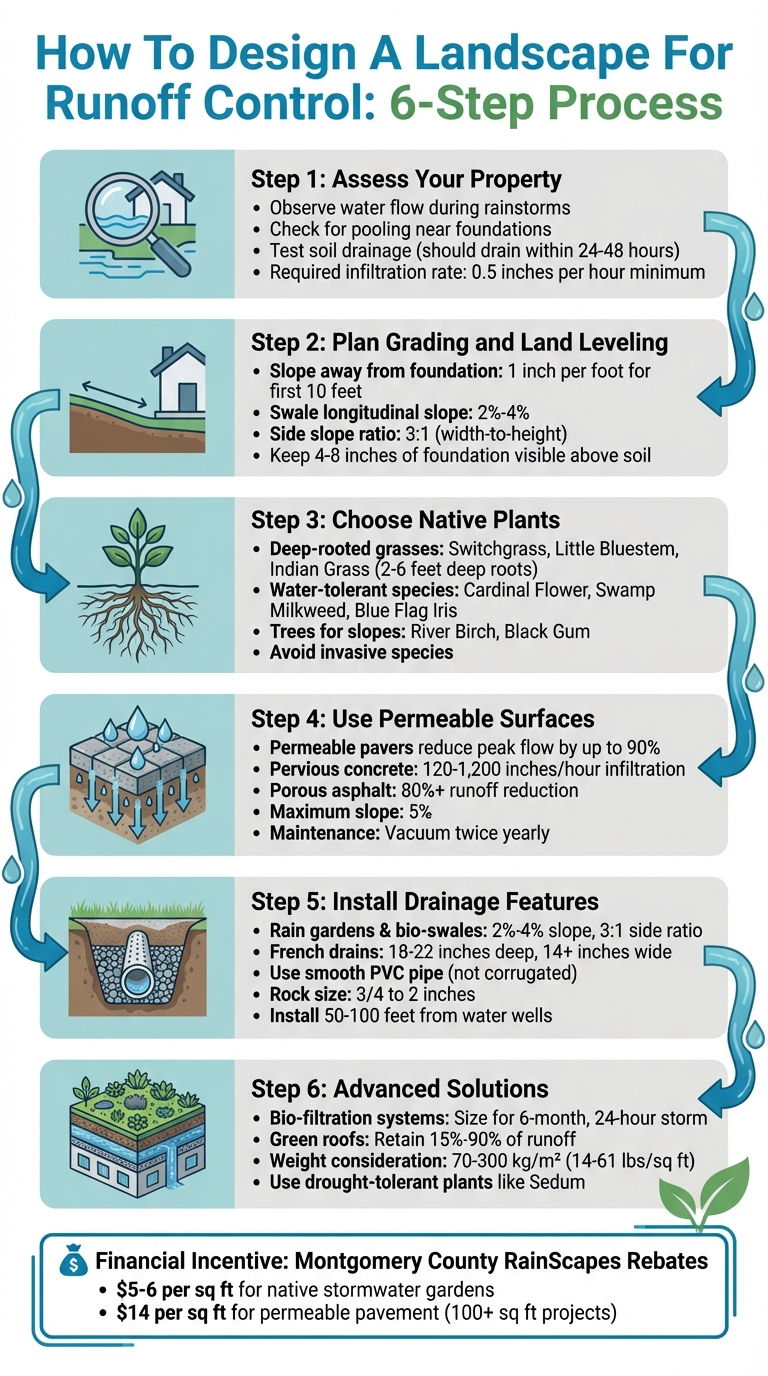 6-Step Landscape Design Process for Stormwater Runoff Control