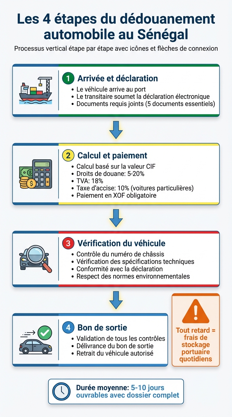 Processus de dédouanement de véhicules au Sénégal en 2026