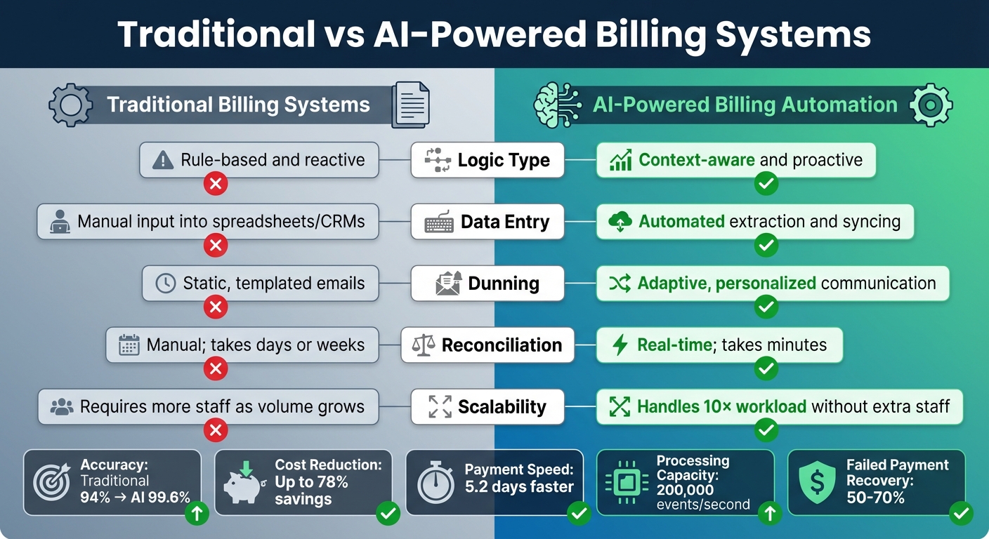 Traditional vs AI-Powered Billing Systems Comparison for SaaS