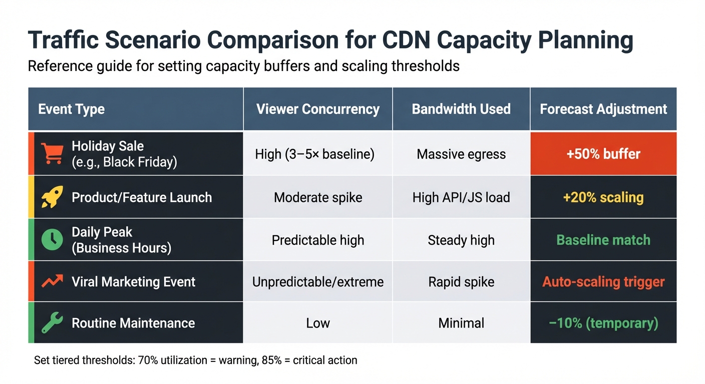 CDN Traffic Scenarios and Capacity Planning Guide