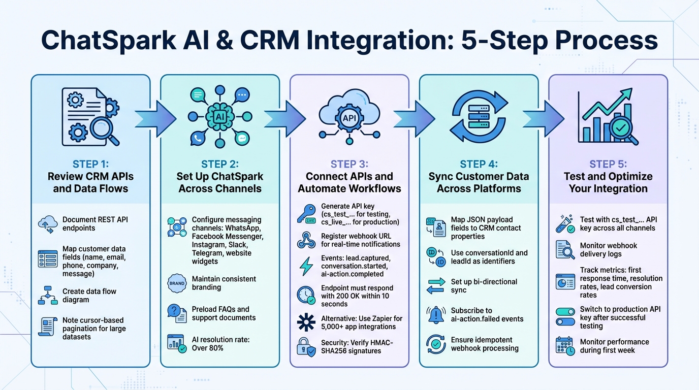 5-Step CRM Integration Process with ChatSpark AI