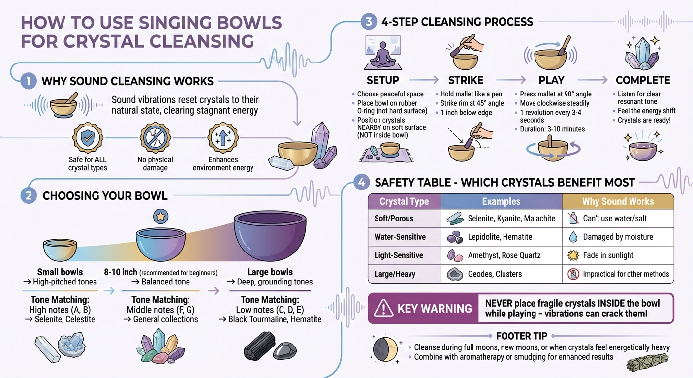 How to Cleanse Crystals with Singing Bowls: Step-by-Step Guide
