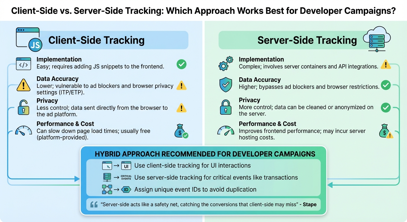 Client-Side vs Server-Side Ad Tracking Comparison for Developers