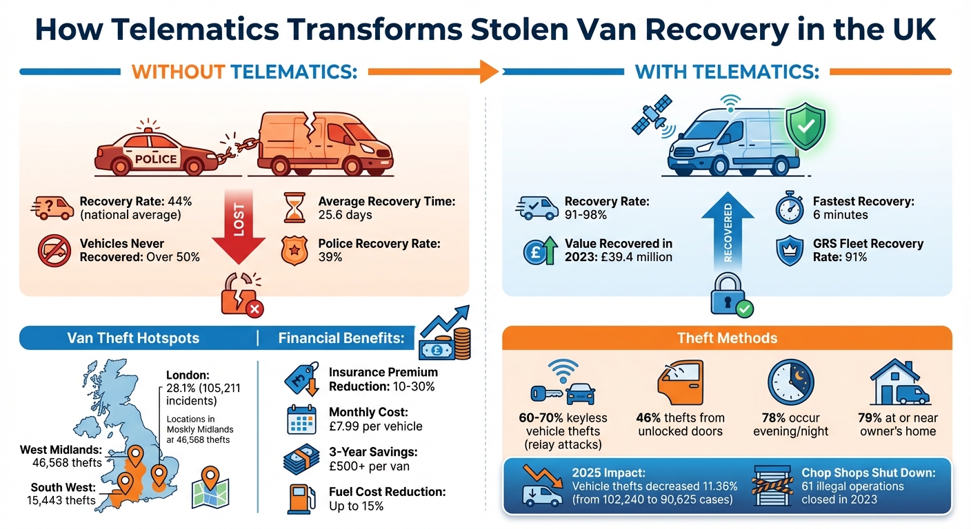 Telematics vs Traditional Security: Van Theft Recovery Statistics UK