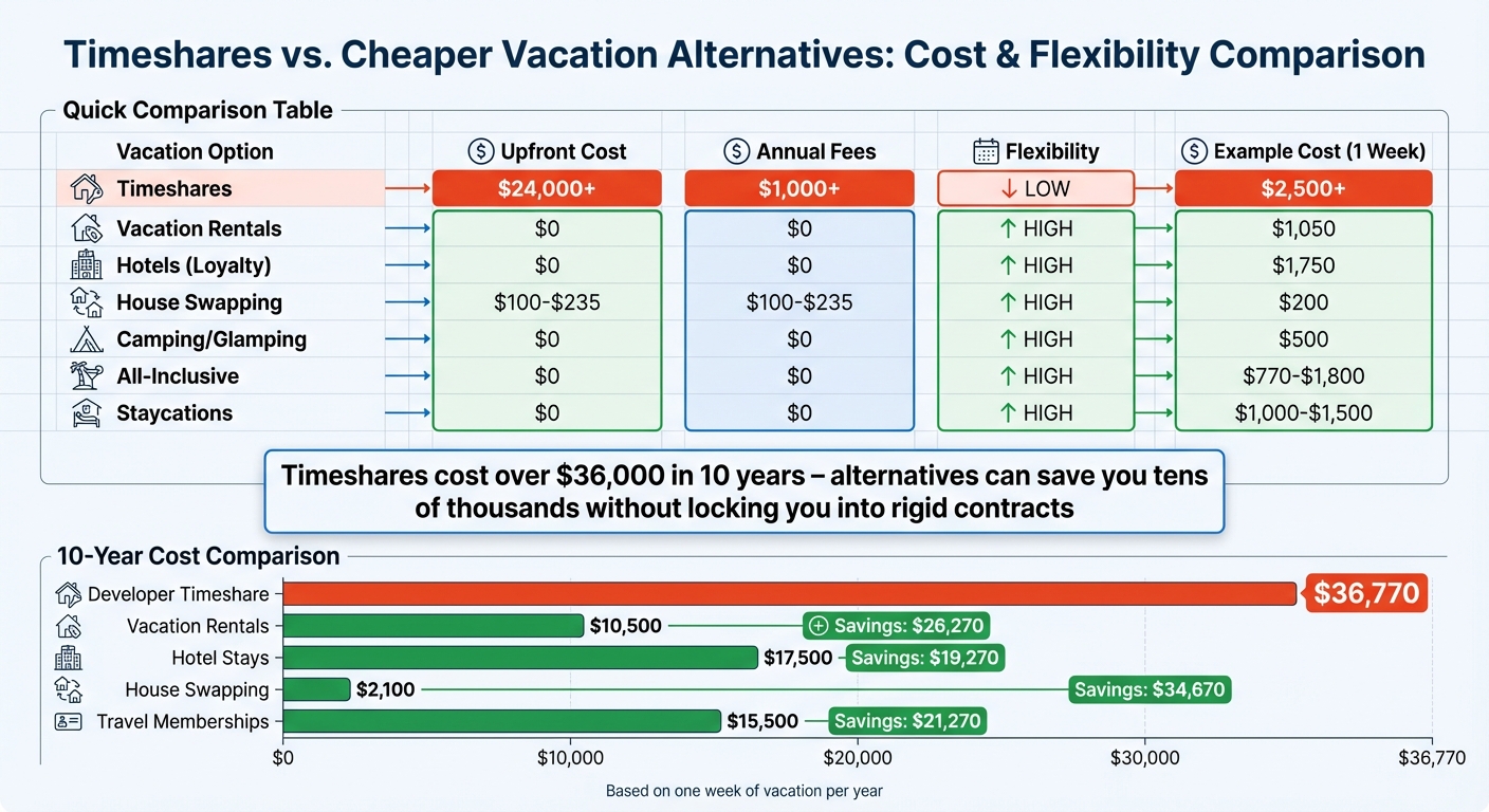 Timeshares vs Alternative Vacation Options: 10-Year Cost Comparison