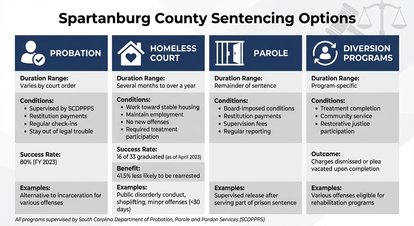 Spartanburg County Sentencing Options: Types, Duration, and Conditions