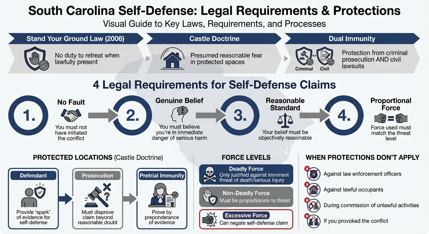 South Carolina Self-Defense Legal Requirements and Process
