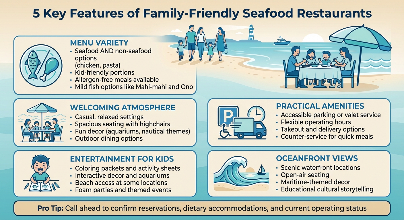 5 Key Features of Family-Friendly Seafood Restaurants