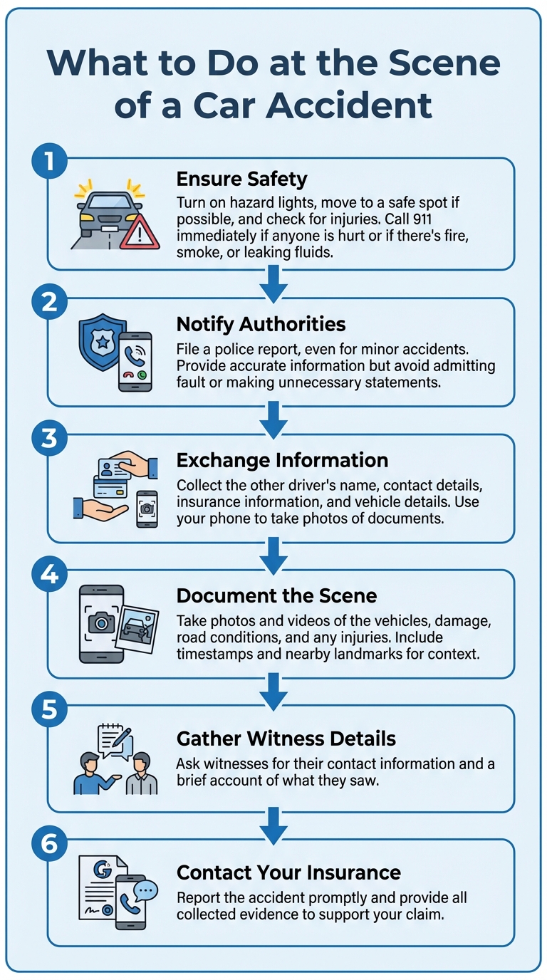 6 Essential Steps to Take at a Car Accident Scene