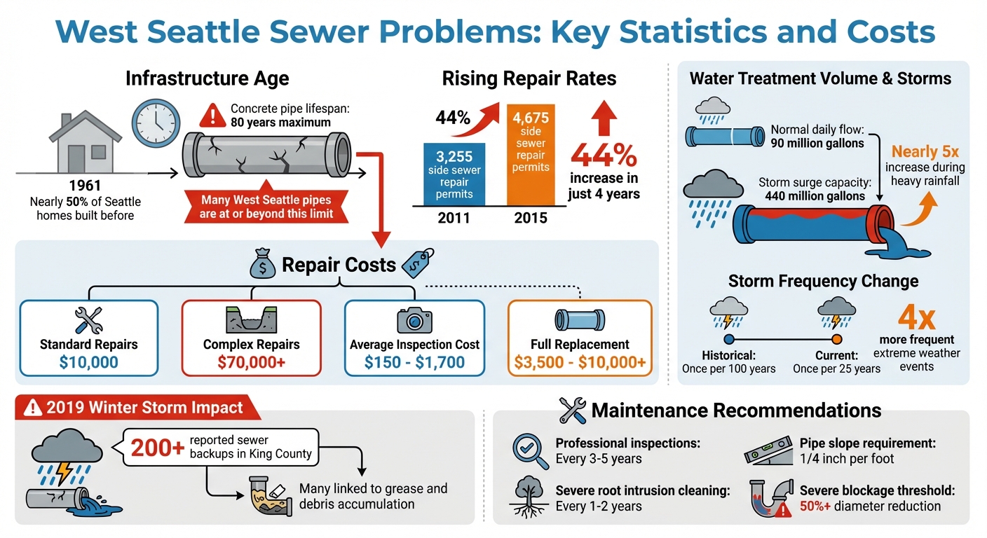 West Seattle Sewer Problems: Key Statistics and Cost Breakdown