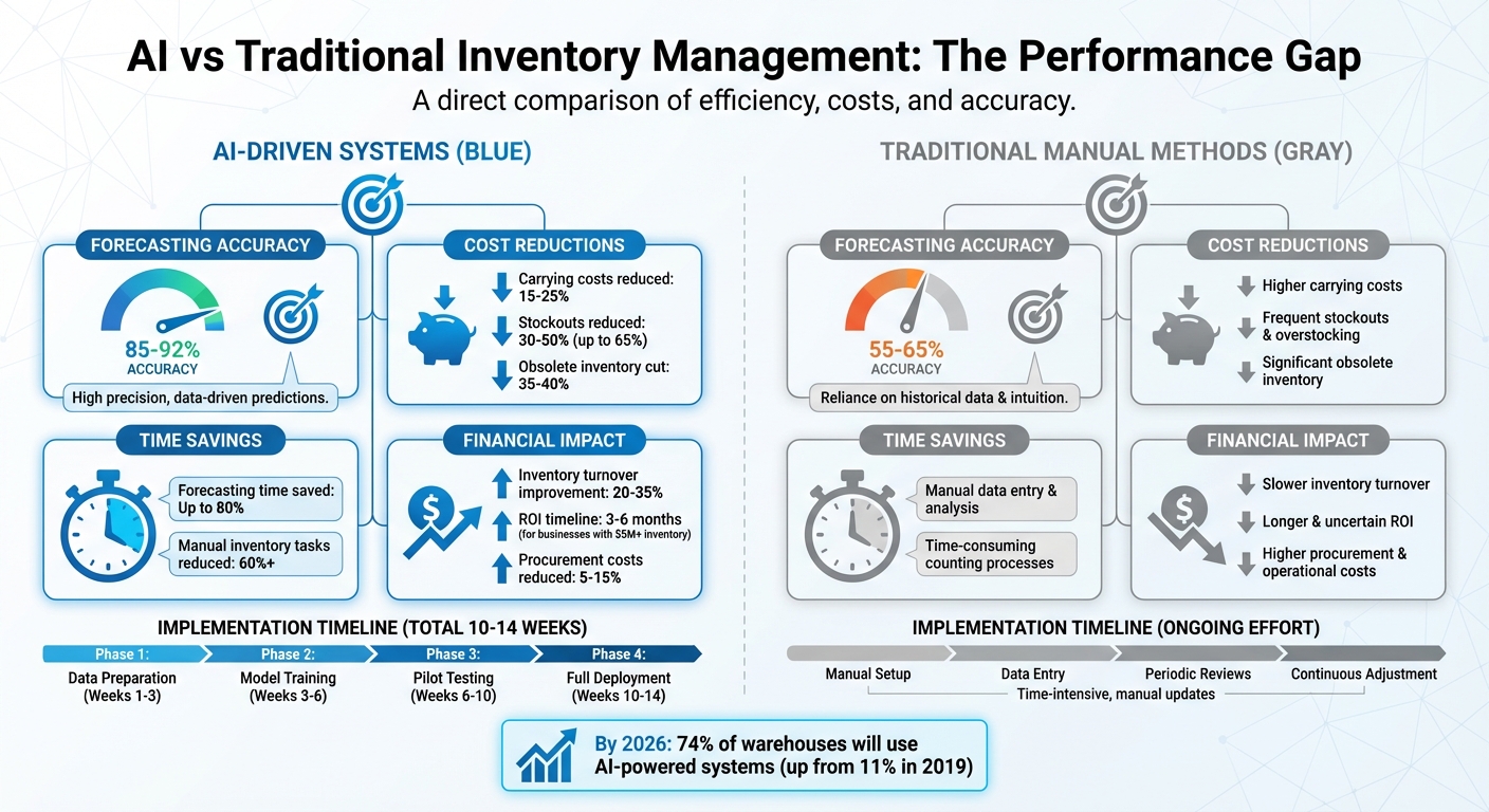 AI vs Traditional Inventory Management: Key Performance Metrics Comparison