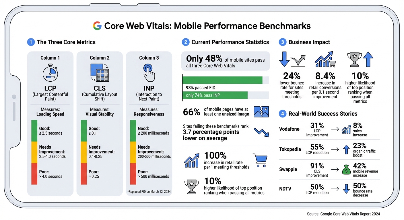 Core Web Vitals Thresholds and Performance Benchmarks for Mobile SEO