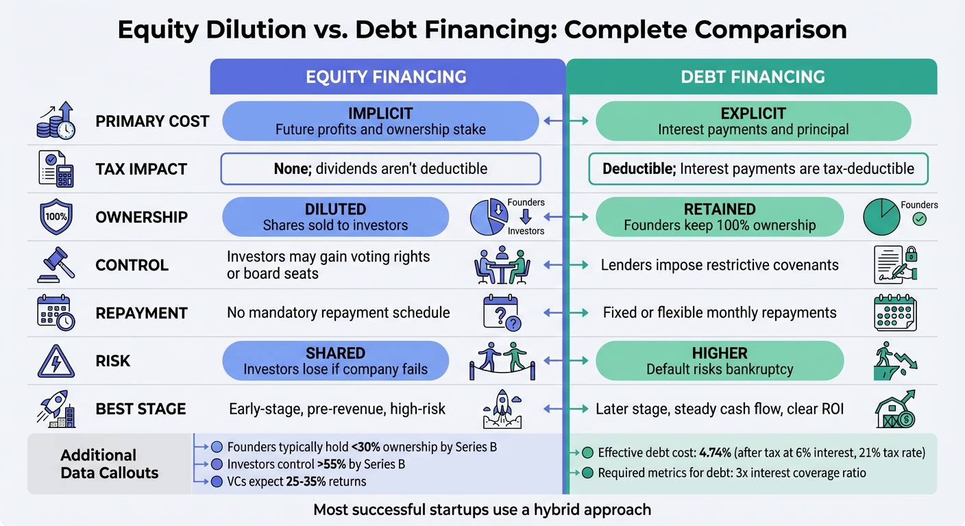 Equity vs Debt Financing: Cost, Ownership, and Control Comparison