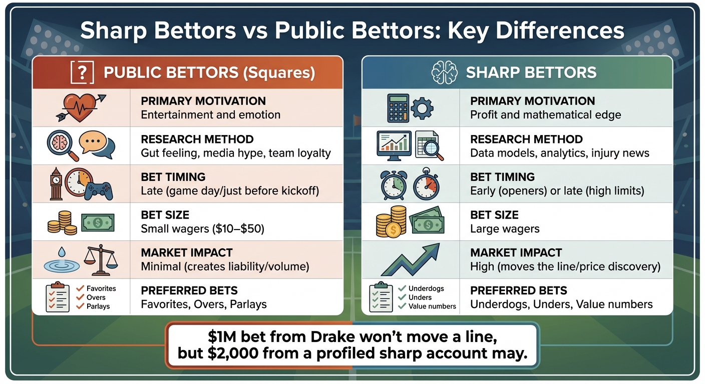 Sharp vs Public Bettors: Key Differences in Sports Betting Strategy