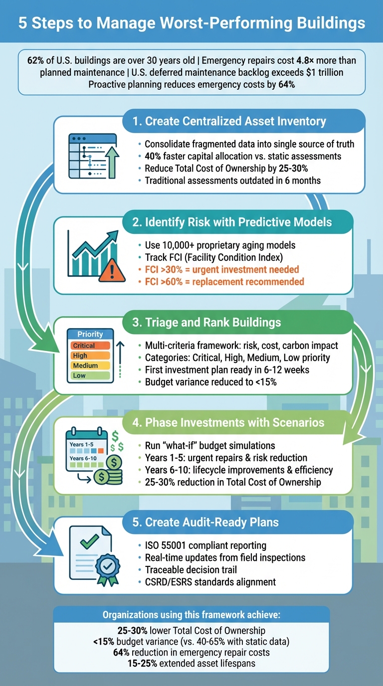 5-Step Framework for Managing Worst-Performing Buildings in Property Portfolios