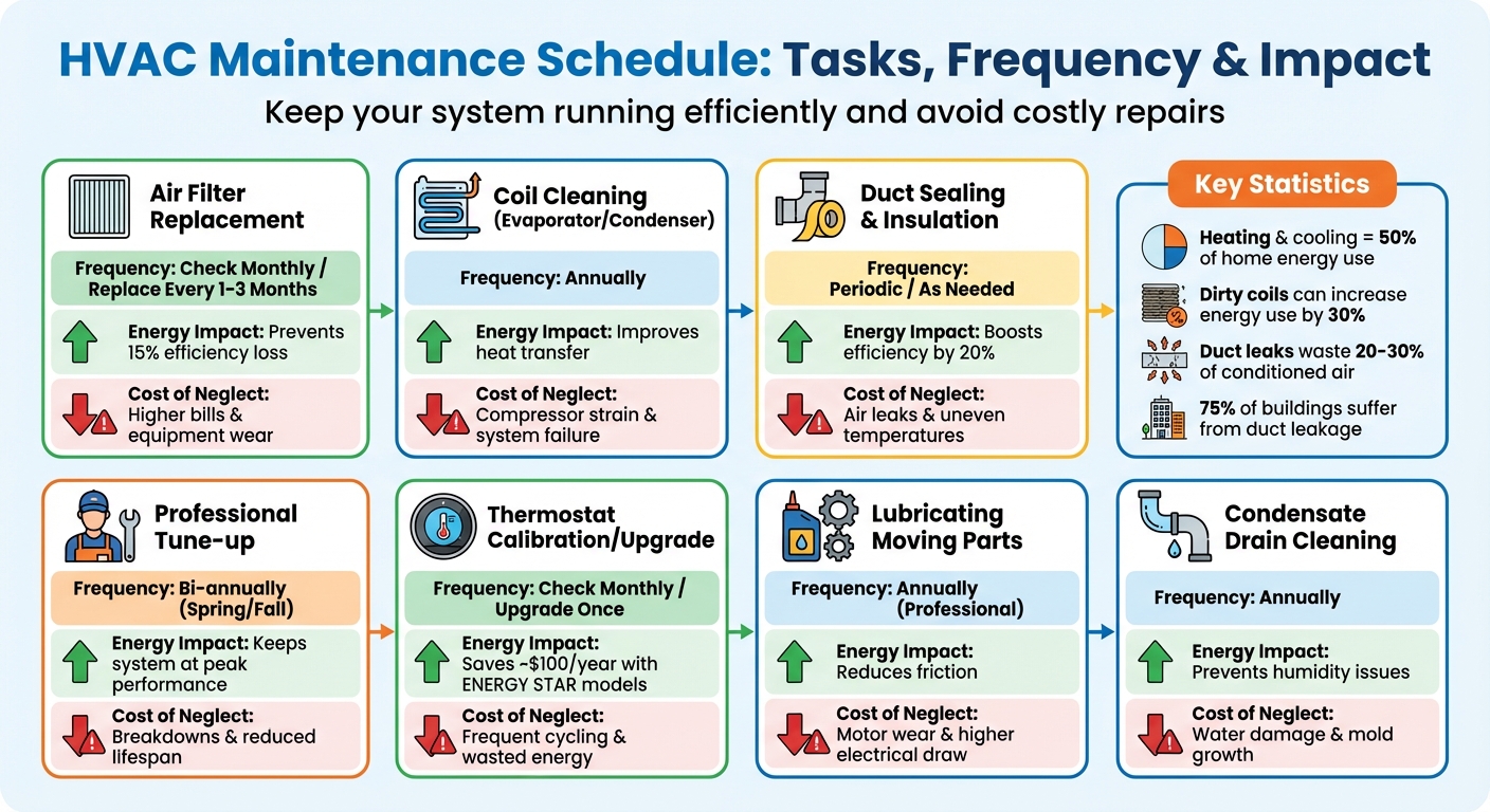 HVAC Maintenance Schedule and Energy Efficiency Impact Guide