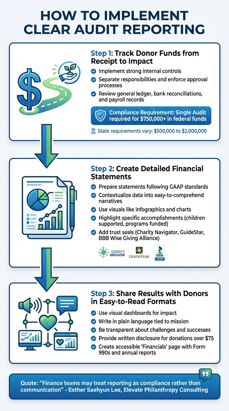 3-Step Process for Implementing Clear Audit Reporting in Nonprofits