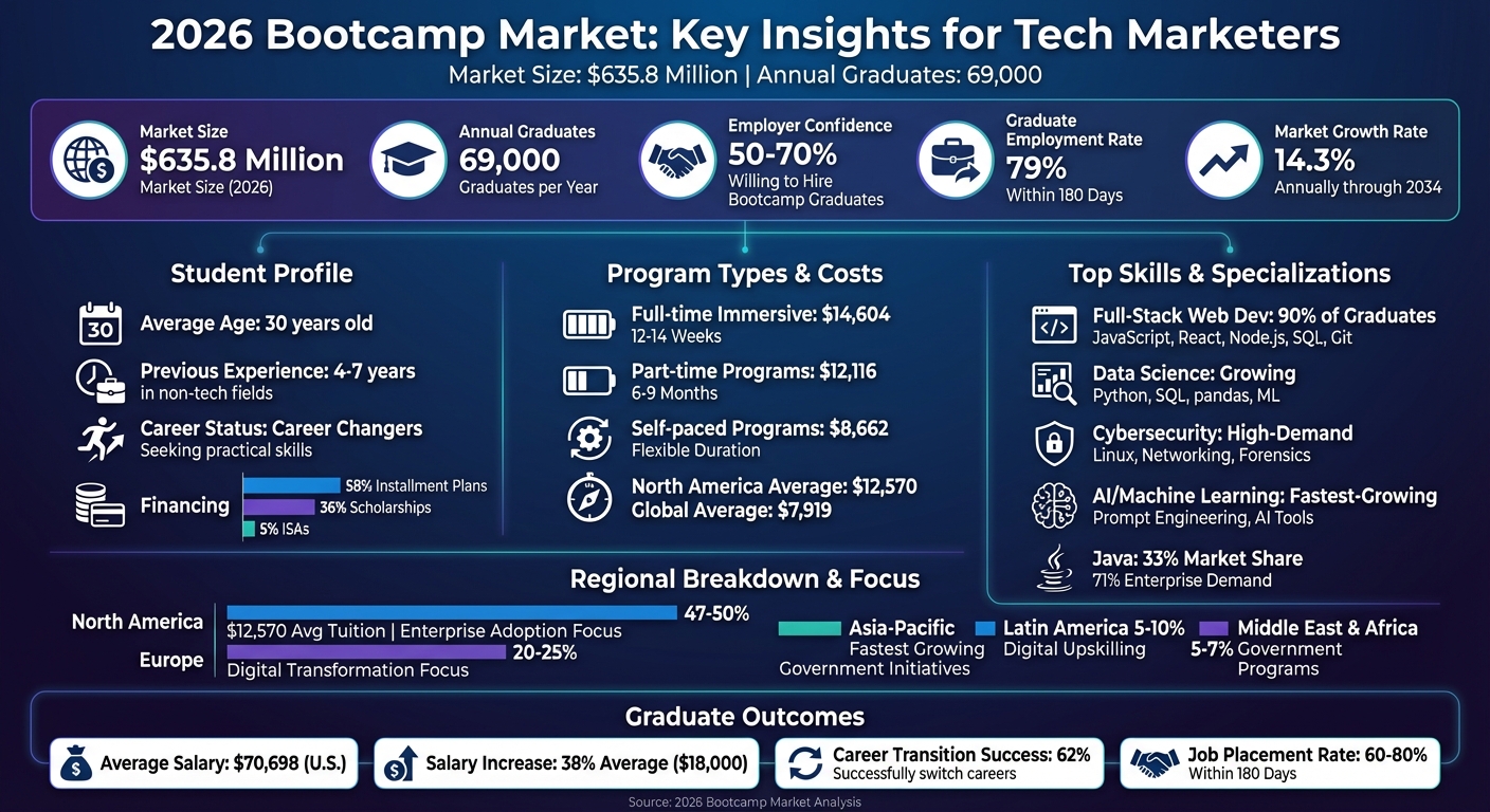 2026 Bootcamp Market Statistics: Size, Demographics, and Regional Trends
