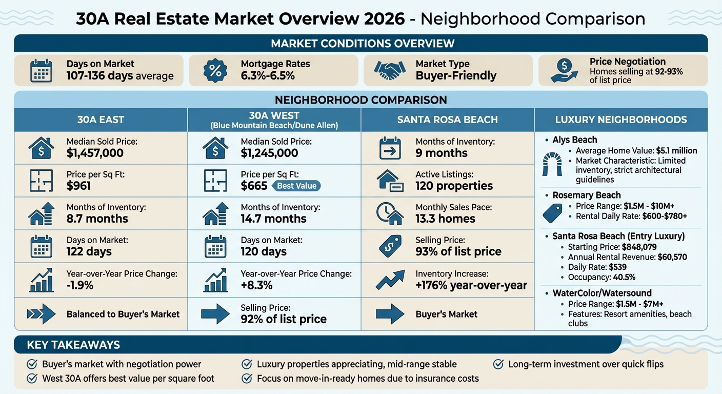30A Real Estate Market Snapshot 2026: Key Neighborhoods Comparison