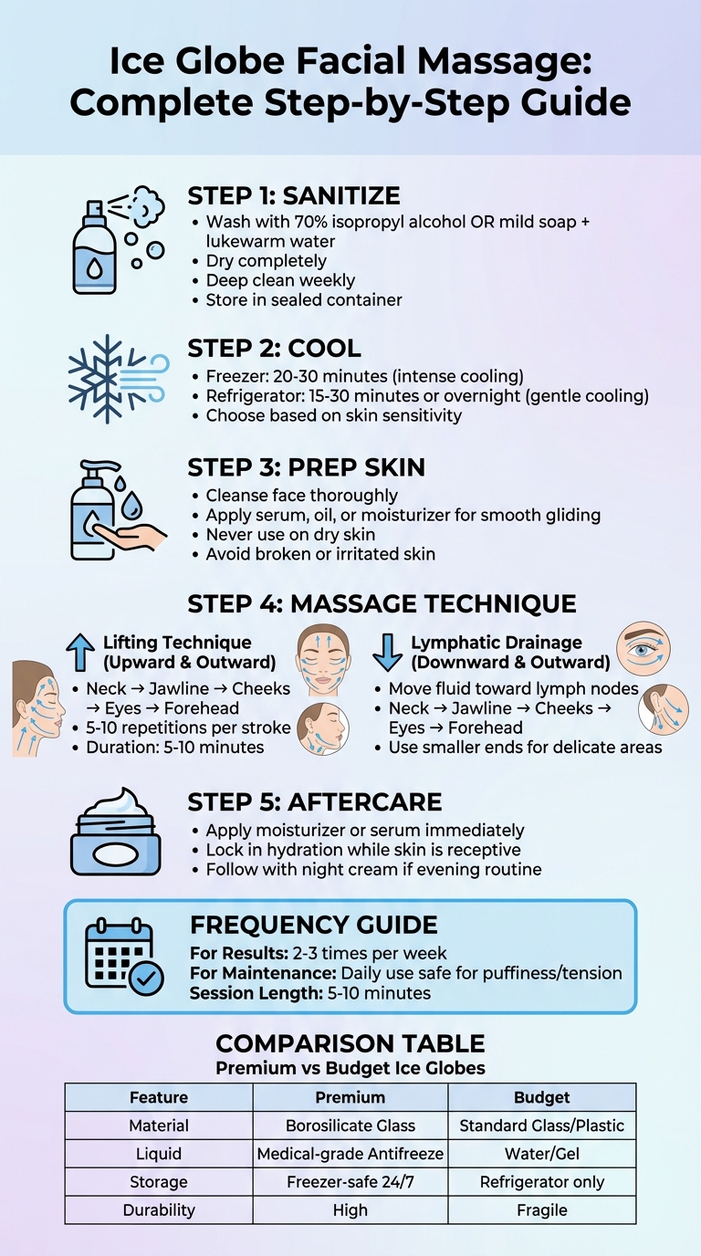 Complete Ice Globe Facial Massage Guide: Step-by-Step Process