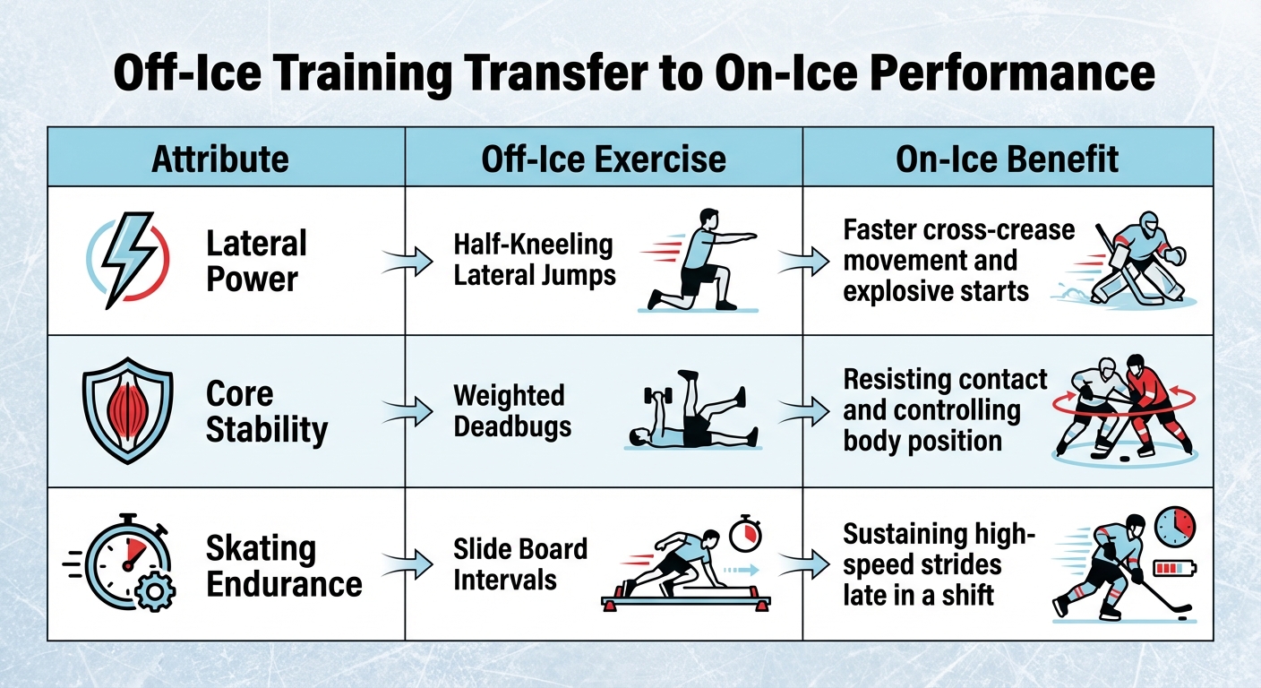 Off-Ice Training Benefits: How Exercises Transfer to On-Ice Hockey Performance