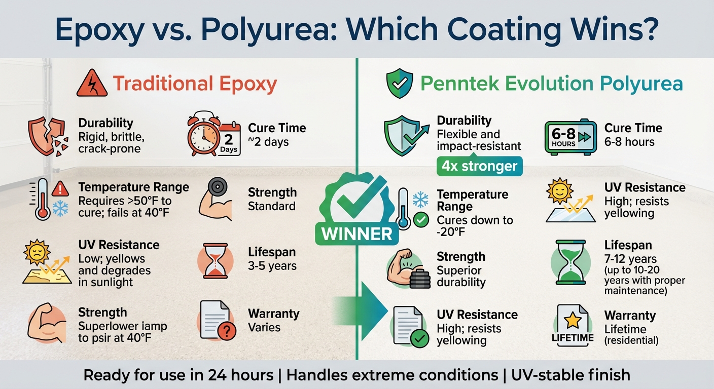 Garage Floor Makeover In Clarkston: From Basic Epoxy To High-End Polyurea Finishes 6 Epoxy Vs Polyurea Garage Floor Coatings: Performance Comparison