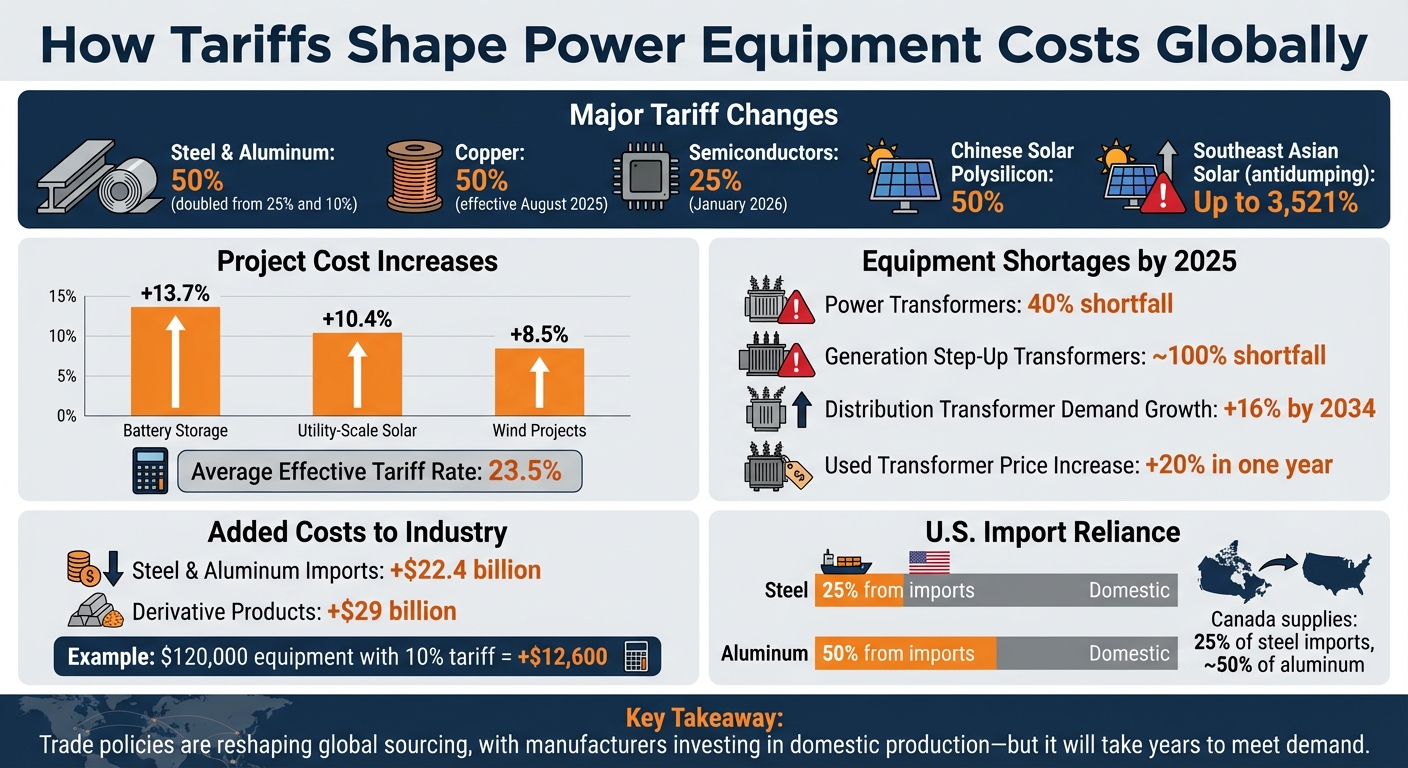 How Tariffs Impact Power Equipment Costs: Key Statistics and Projections