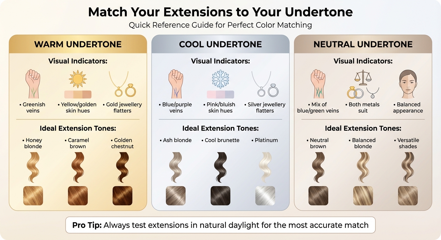 Hair Extension Undertone Matching Guide for Warm, Cool, and Neutral Skin Tones
