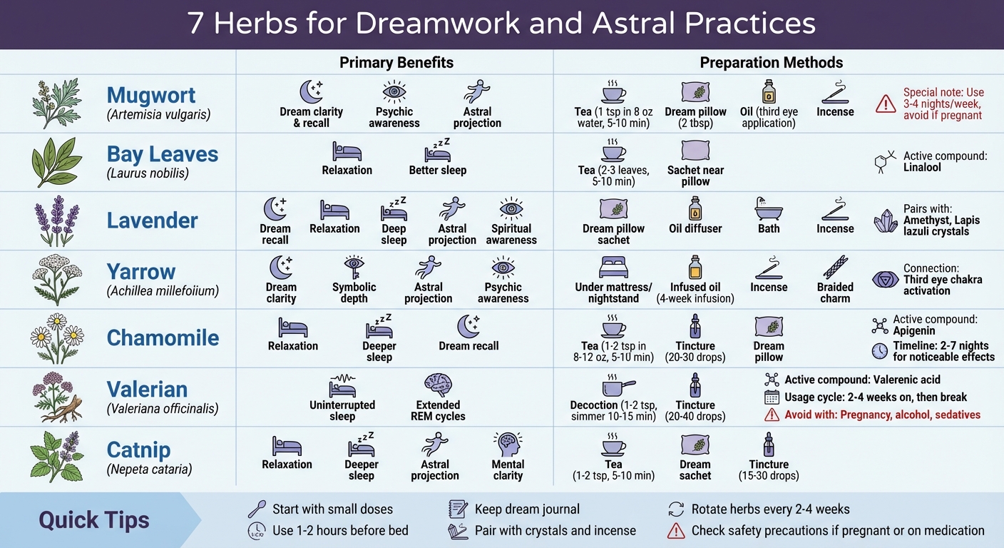 7 Herbs for Dreamwork: Benefits and Usage Guide