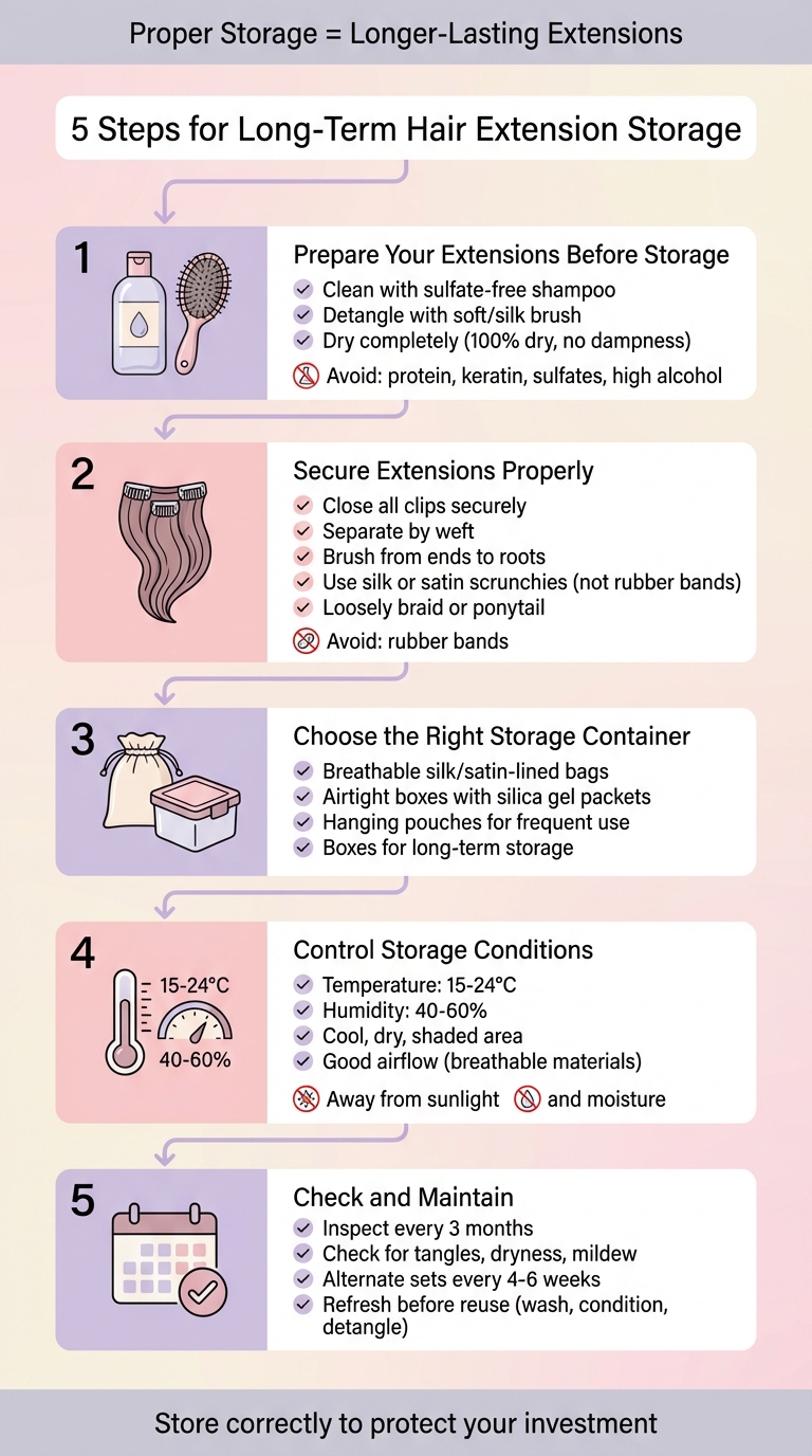 5-Step Guide to Storing Hair Extensions Long-Term