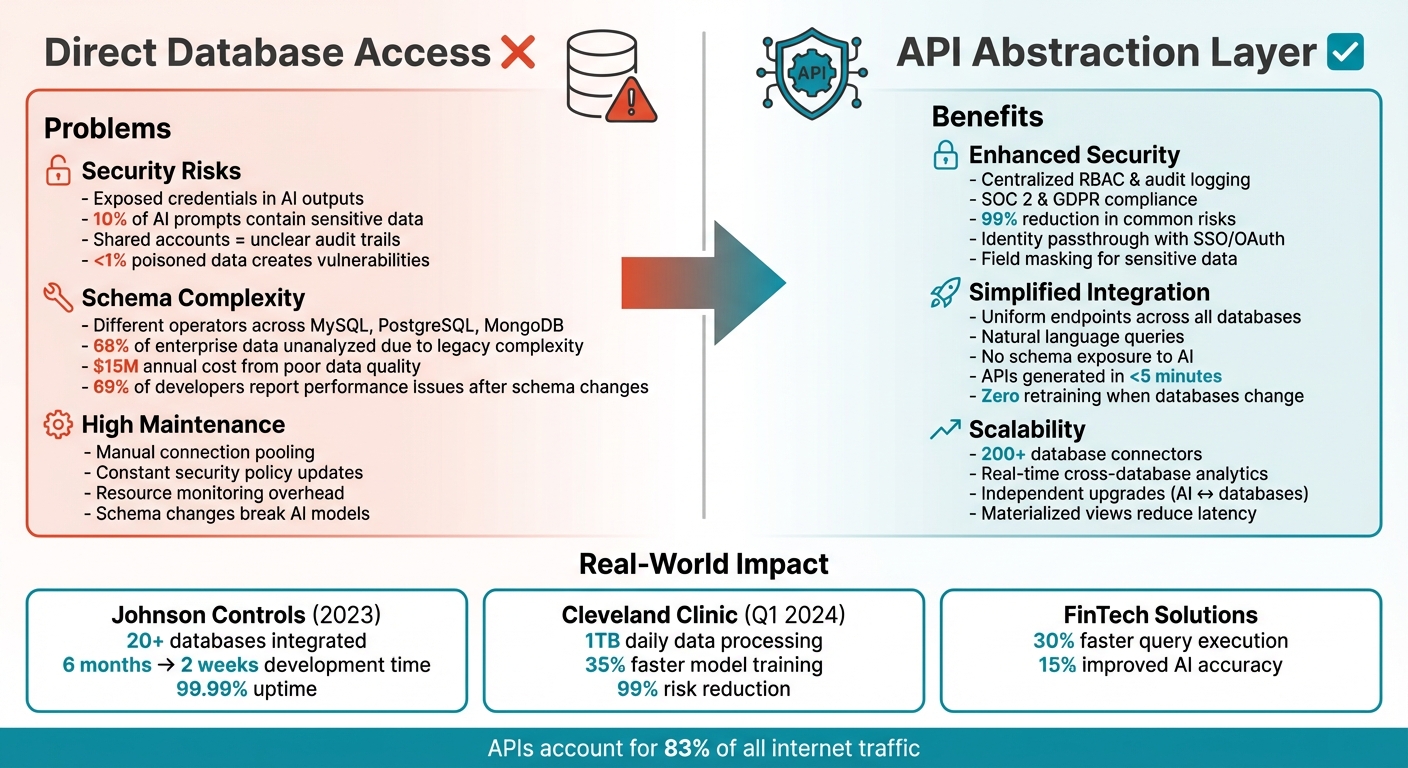 Direct Database Access vs API Abstraction for AI Systems
