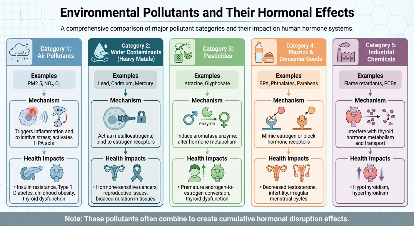 Environmental Pollutants and Their Hormonal Effects Comparison