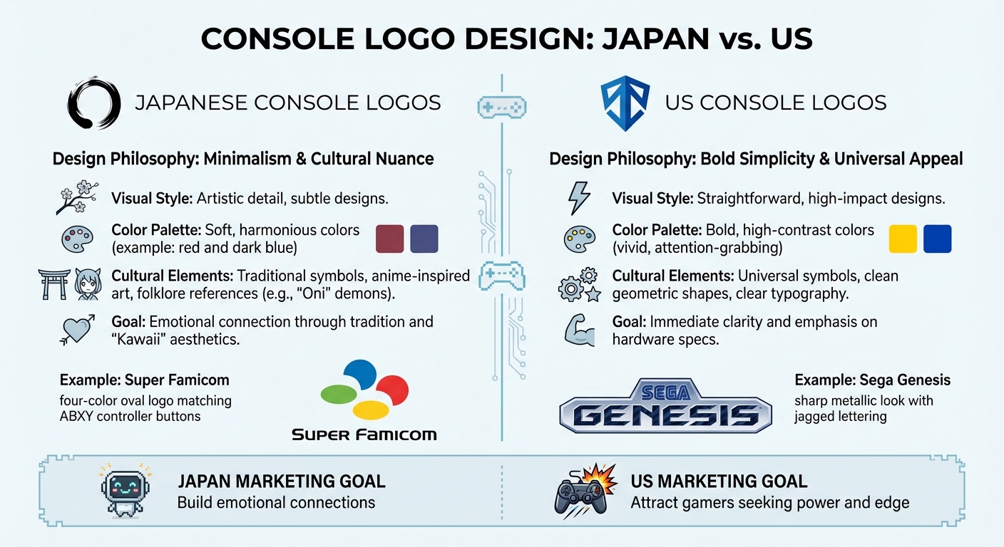 US vs Japan Console Logo Design Philosophy Comparison