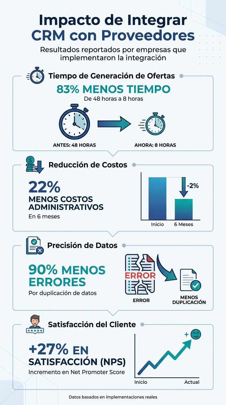 Beneficios de Integrar CRM con Proveedores: Estadísticas Clave