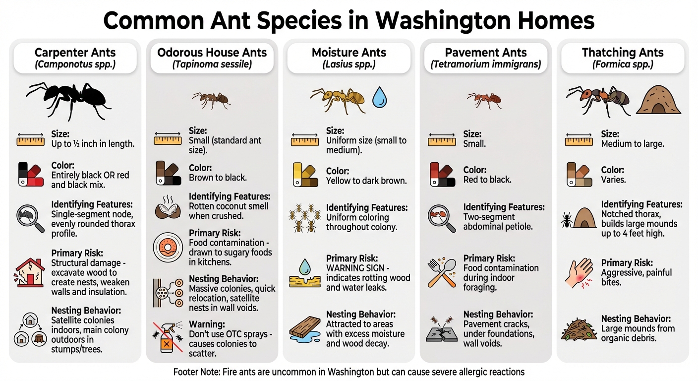 Common Ant Species in Washington Homes: Identification and Risks
