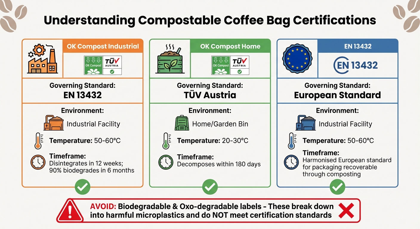 Compostable Coffee Bag Certifications and Disposal Methods Comparison