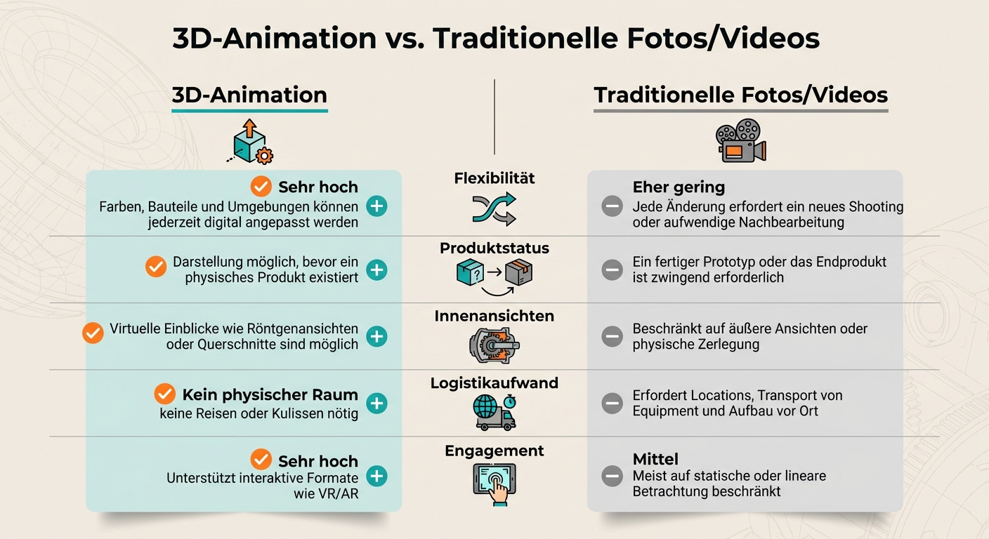 3D-Animation vs. traditionelle Methoden: Vergleich der wichtigsten Kriterien