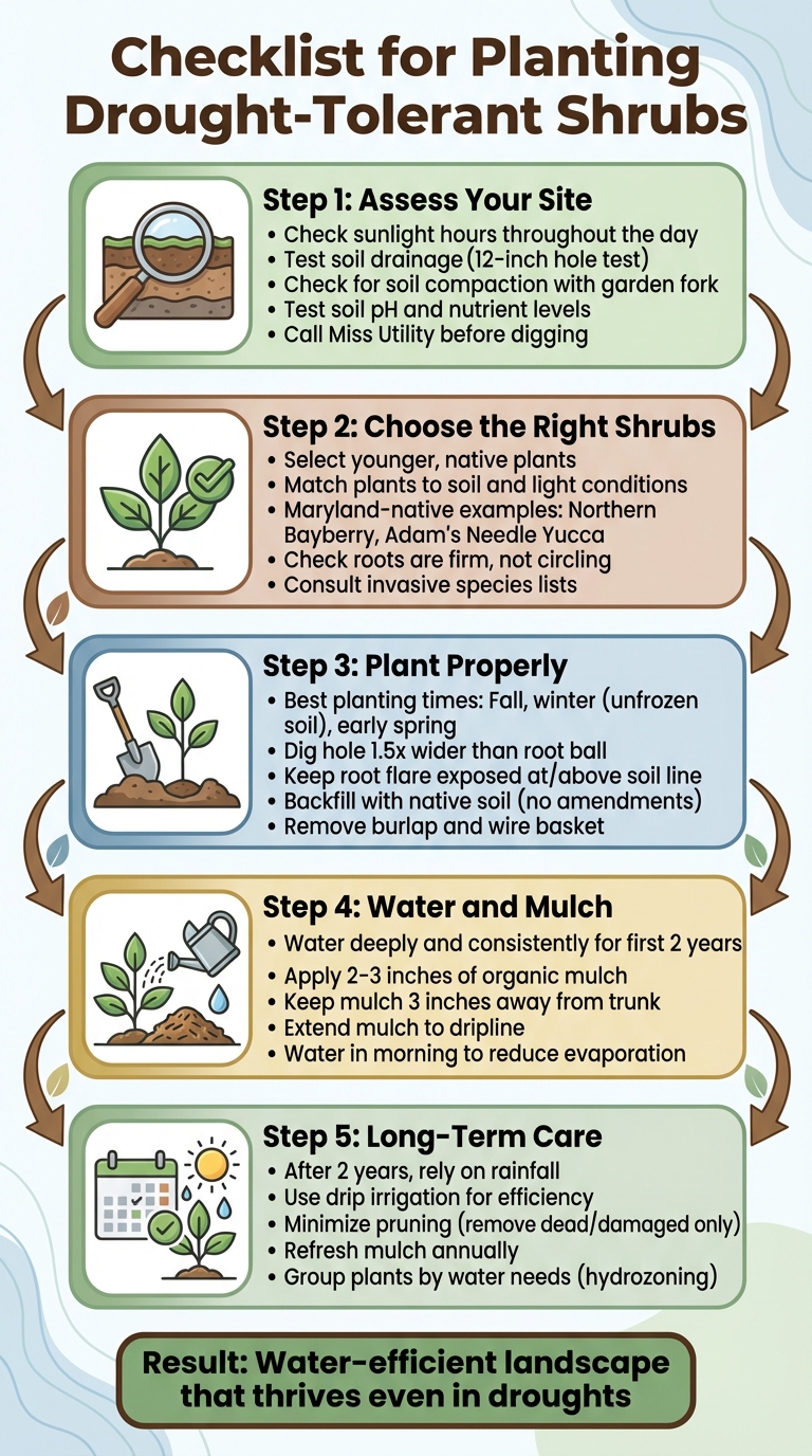5-Step Process for Planting Drought-Tolerant Shrubs in Maryland