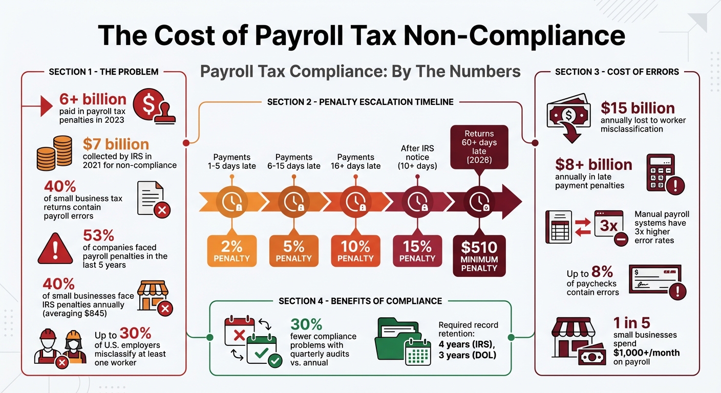 Payroll Tax Compliance Statistics and Penalty Costs for Small Businesses