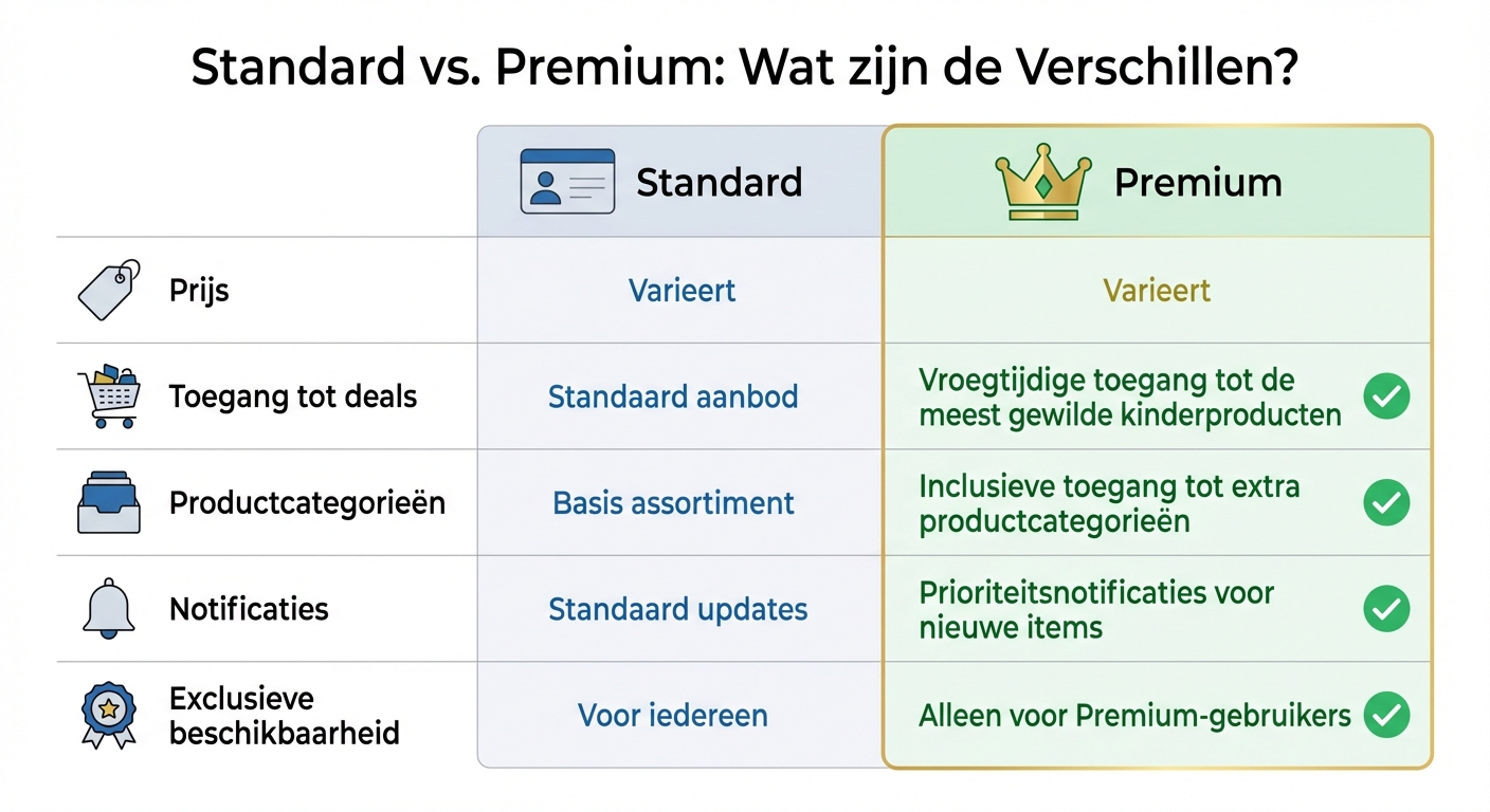 Retoertje.nl Standard vs Premium Account Vergelijking